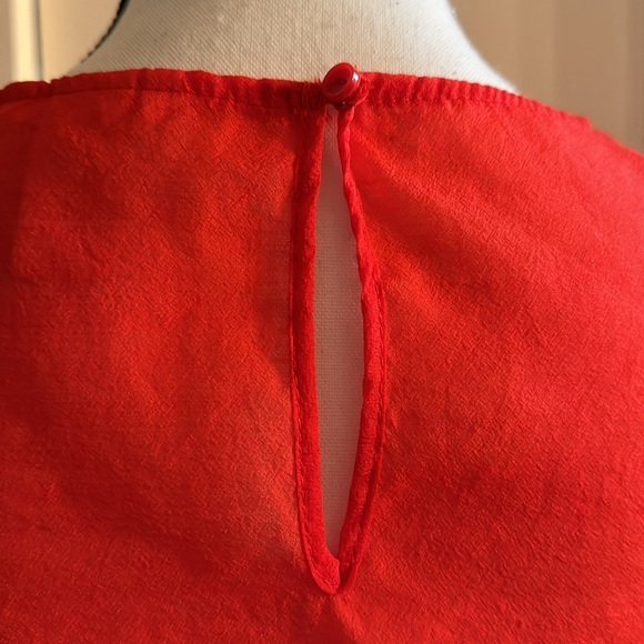 H&M Red Ruffle Top - Size US 10 - Picture 5 of 11